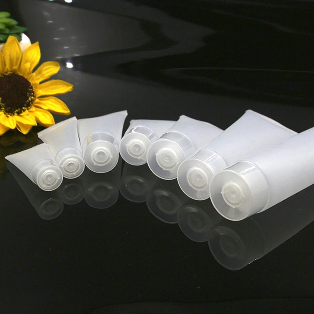 Shampoo Bath Squeeze Cream Lotion Cosmetic Containers,Refillable Bottles Travel Size Empty Matte Clear Tube