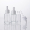 Luxury Round Transparent Empty 10ml 15ml 20ml Cosmetic Container Glass Liquid Dropper Bottle Packaging 