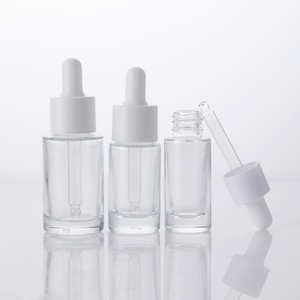 Luxury Round Transparent Empty 10ml 15ml 20ml Dispenser Container Glass Liquid Dropper Bottle Packaging 