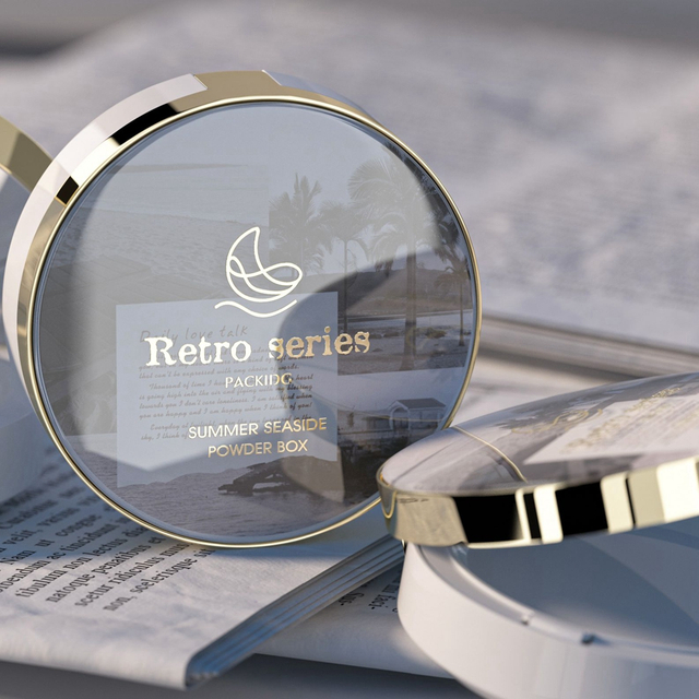 New Product Customized 10g ABS Round Shape Exquisite Single Compact Powder Case With Mirror