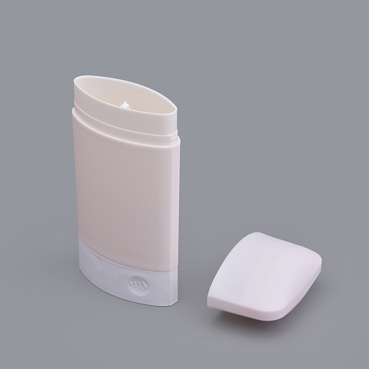 Oval OEM 50g 65g 75g Pink PP Empty Bottle Solid Rods Sunscreen Stick Bottle Deodorant Stick Container