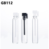 Portable Black White Plug 1ml 1.5ml 2ml 3ml Mini Glass Subpackage Clear Bottles,small Sample Test Tube Thin Vials Empty Perfume Bottle 