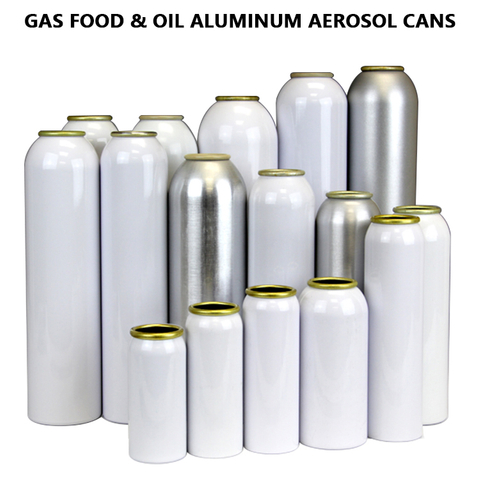  Gas Food & Oil Aluminum Aerosol Cans