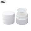 High Quality Custom Logo Private Label Competitive Price Eco-friendly Materials Biodegradable Replaceable Double Wall White Pp Empty Plastic Cream Jar Cosmetic for Hand Cream Sunscreen
