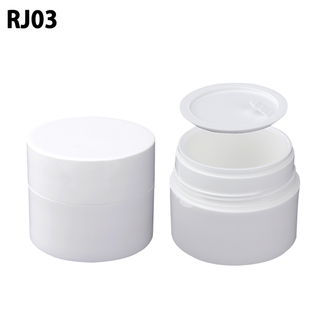 High Quality Custom Logo Private Label Competitive Price Eco-friendly Materials Biodegradable Replaceable Double Wall White Pp Empty Plastic Cream Jar Cosmetic for Hand Cream Sunscreen