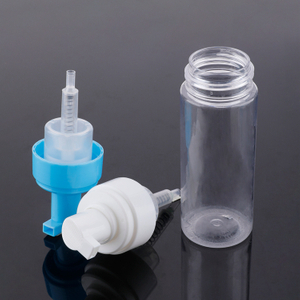 42/410 0.8cc 1.6cc Blue Pump Head Clear Lid Built-in Spring PP Good Quality Professional Factory High-end Custom Printing And Logo Biodegradable Refillable Plastic PP Body Wash Foam Pump Bottle