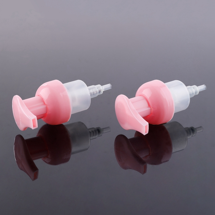Plastic 40/400 Dosage 0.8cc 1.6cc Built-in Spring High Quality Custom Printing Pump Used for Body Skin Care Wash Shampoo Frosted Matter Refillable Pink Colour Foaming Pump Bottle