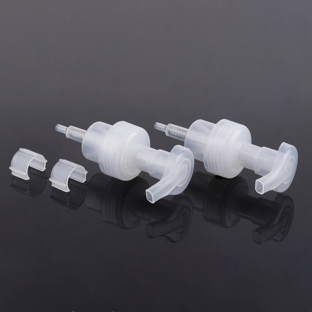 Free Sample Custom Printing Low Moq Custom Built-in Spring 40/410 42/410 0.8cc 1.6cc Eco-friendly Recyclable Refillable Biodegradable Plastic Pp Foam Bottle Pump with Lock