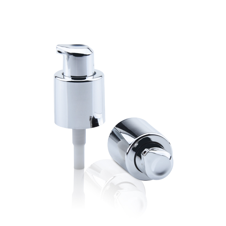 Wholesale Cosmetic Packaging Aluminum Plastic Sliver Spray Pump Foundation Dispenser 18mm Cream Pump for Bottle