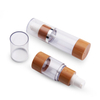 Wholesale Luxury Packaging Bamboo Bottle 15ml 30ml 50ml Cosmetic Airless Pump Bottle