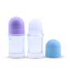 Perfume bottle 50ml deodorant glass roll on bottle custom round glass roll on bottle 50ml 