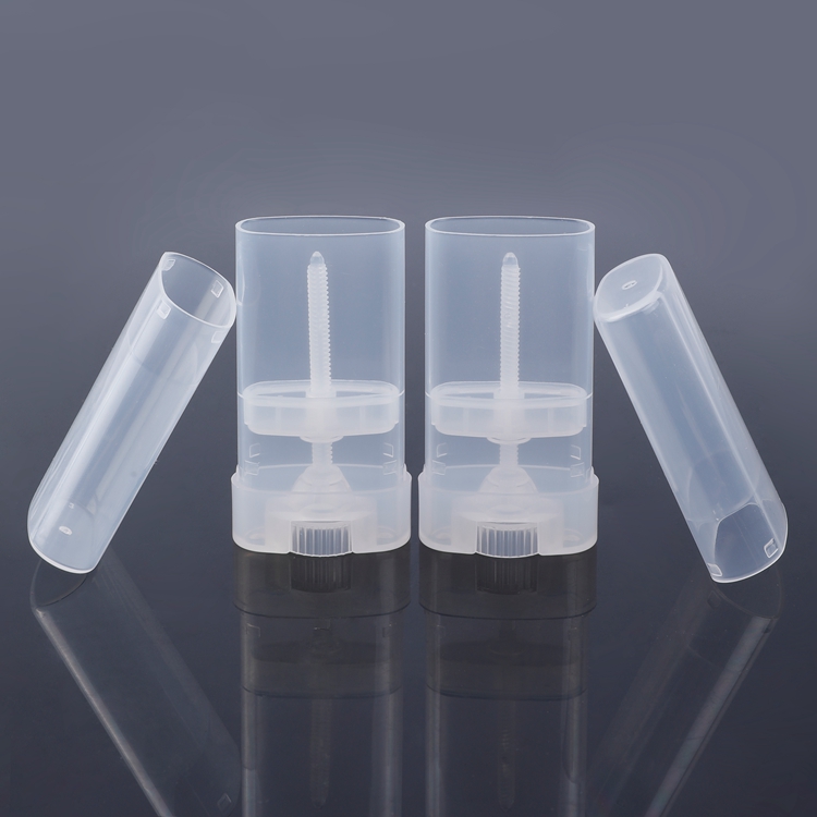 Wholesale Mini 15g Oval PP PCR Deodorant Stick Container Fragrance Flat Deodorant Packaging Bottle