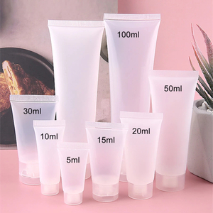Shampoo Bath Squeeze Cream Lotion Cosmetic Containers,Refillable Bottles Travel Size Empty Matte Clear Tube