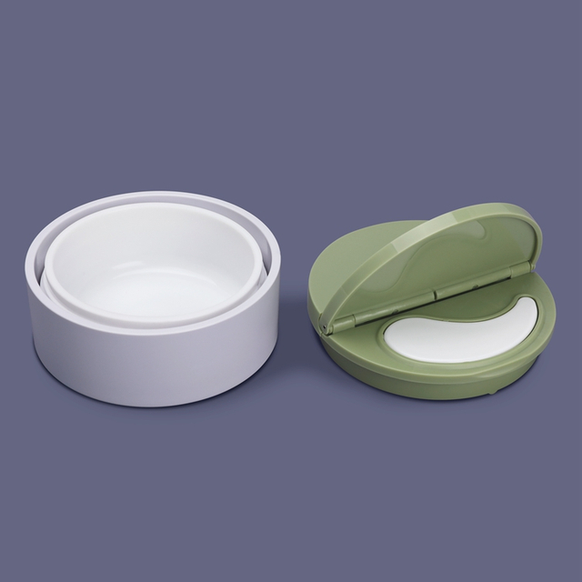 Wholesale Private Label Custom Logo Sunscreen Eye Cream Hand Cream Facial Cream Biodegradable Replaceable Double Layer 50g PP ABS Double Layer Night Cream Jar with Spoon