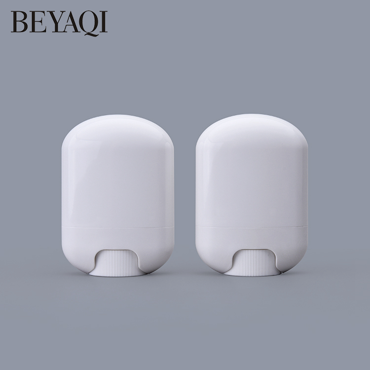 Empty 15g ABS Black White Plastic Flat Oval Deodorant Solid Perfume Stick Roll On Bottle Gel Deodorant Bottle Tube
