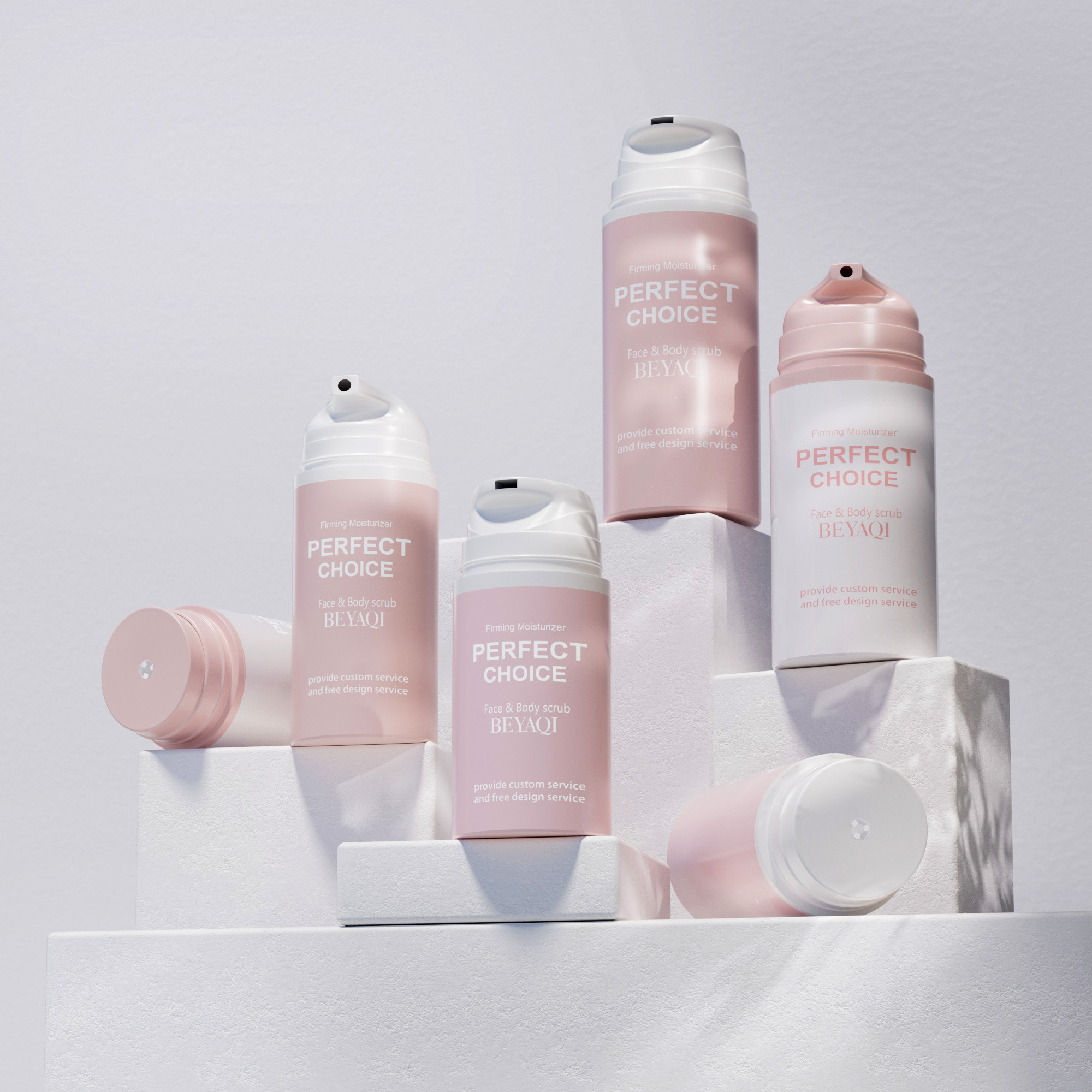 50ml 100ml Custom Logo Empty Skin Serum Lotion Foam Dispenser Face Cream White Airless Bottle,Cylinder 150ml Airless Pump Bottle