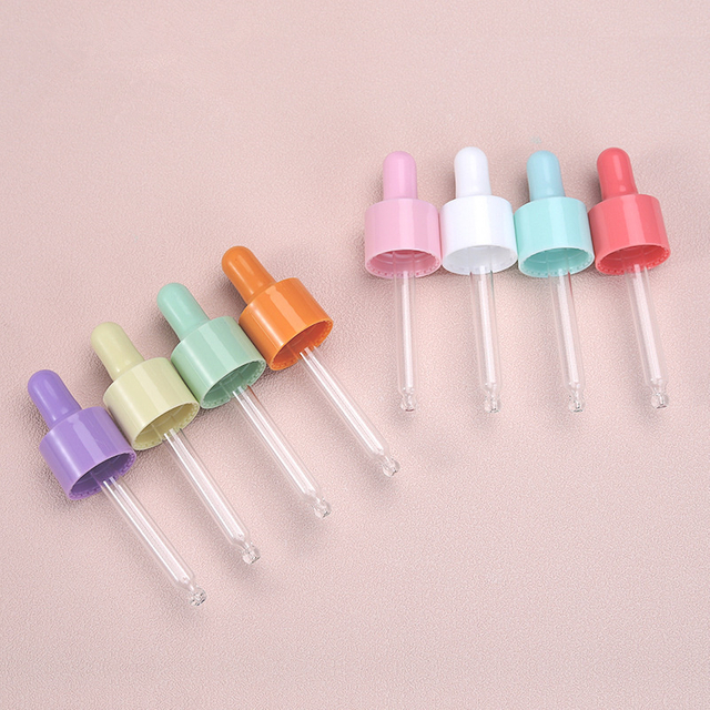 Refillable Liquid Cosmetic Packaging 20ml Multipurpose Frosted Matter Fragrance Essential Oil Skin Care Essence Lid Colorful Mini Empty Clear Dropper Glass Bottle