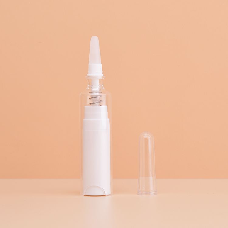 Cosmetics 5ml 10ml Airless Eye Serum Ampoule Bottle Syringe Plastic Skincare Essence Cream Oil Roller Massage Bottle Applicator