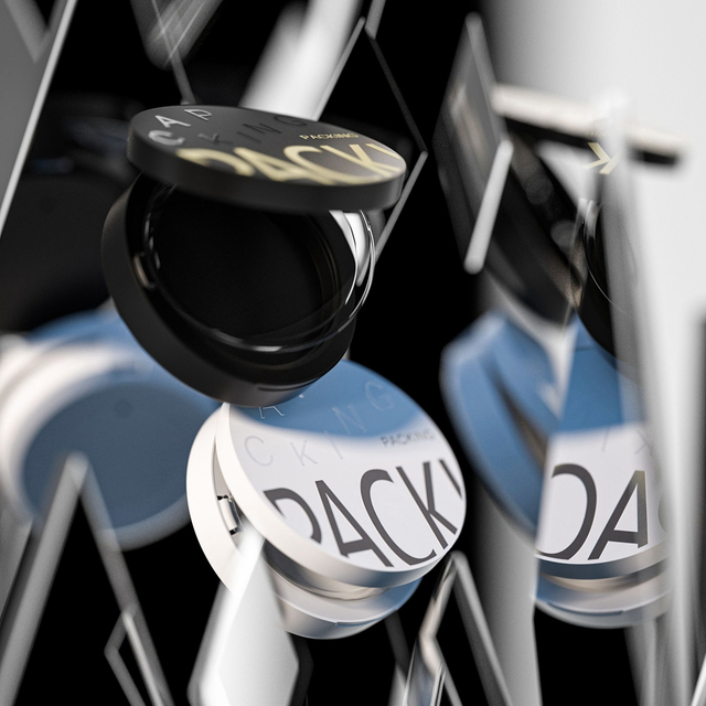 New Arrivals Round Shape 10g ABS Custom Logo Empty Loose Powder Case With Mirror