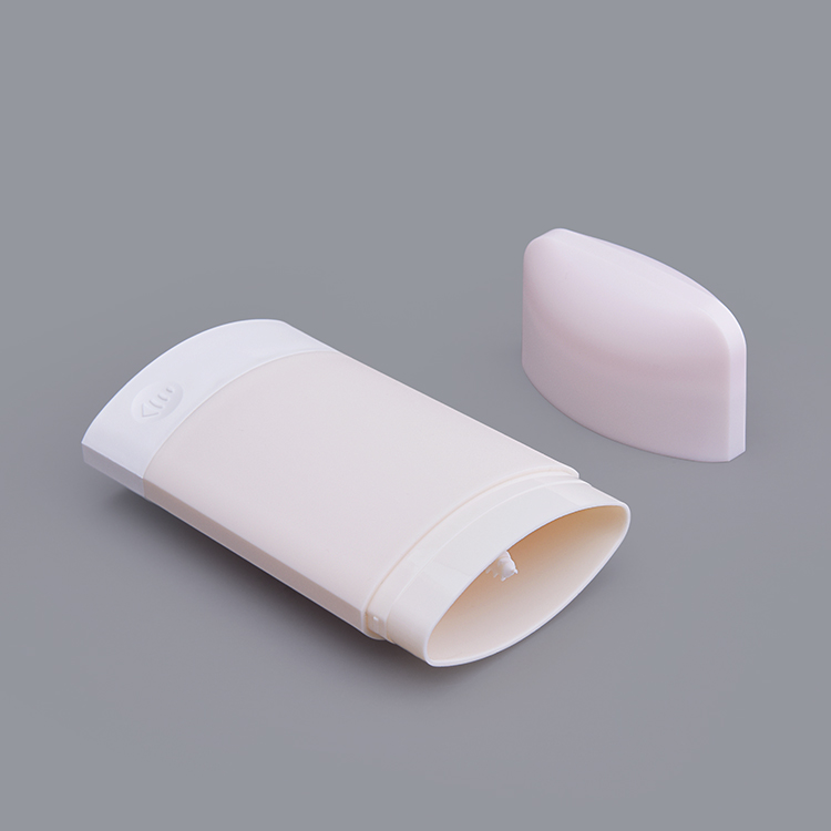 Oval OEM 50g 65g 75g Pink PP Empty Bottle Solid Rods Sunscreen Stick Bottle Deodorant Stick Container