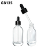 Wholesale 10ml 20ml 30ml 50ml Cosmetic Clear Black Gradient Round Liquid Essential Oil Glass Dropper Bottle with Black Lids