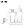 Skincare Packaging Customized Thick Clear 5ml 10ml 15ml 30ml 50ml Empty Essential Oil Bottle,Square Cosmetic Hair Oil Bottle
