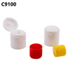 28mm Plastic Push Pull Sport Water Bottle Cap With Dust Cover,Chemical Resistant Finger Press Plastic Shampoo Flip Top Cap