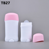 Custom Biodegradable Deodorant Stick Refill Empty Containers 30g 50g 75g White Twist Up Empty Deodorant Container Stick Oval