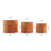 Cosmetic Packaging Wholesale 5g 8g 15g 20g 30g 50g 100g 150g 200g 250g Pp Bamboo Cosmetic Jars with Bamboo Lid 