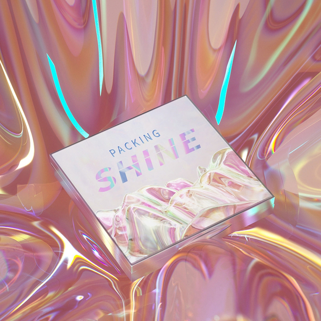 OEM Private Label Empty 9 Colors Square Base Plastic Laser Eyeshadow Makeup Compact Container with Mirror