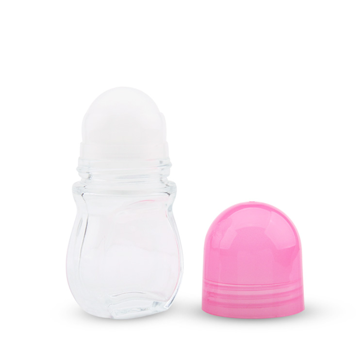 Empty Colorful Custom Screw Cap Good Quality Wholesale Cosmetic Deo 50ml Glass Roll on Bottles