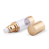 Personal Care Cosmetic Packaging AS PP PE 15/30/50ML Transparent Airless Pump Bottle Cosmetics Gold