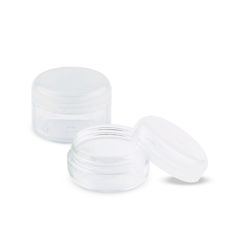 Custom Skincare Packaging Eco Friendly Refillable High Quality Plastic Cosmetic Jars With Lid