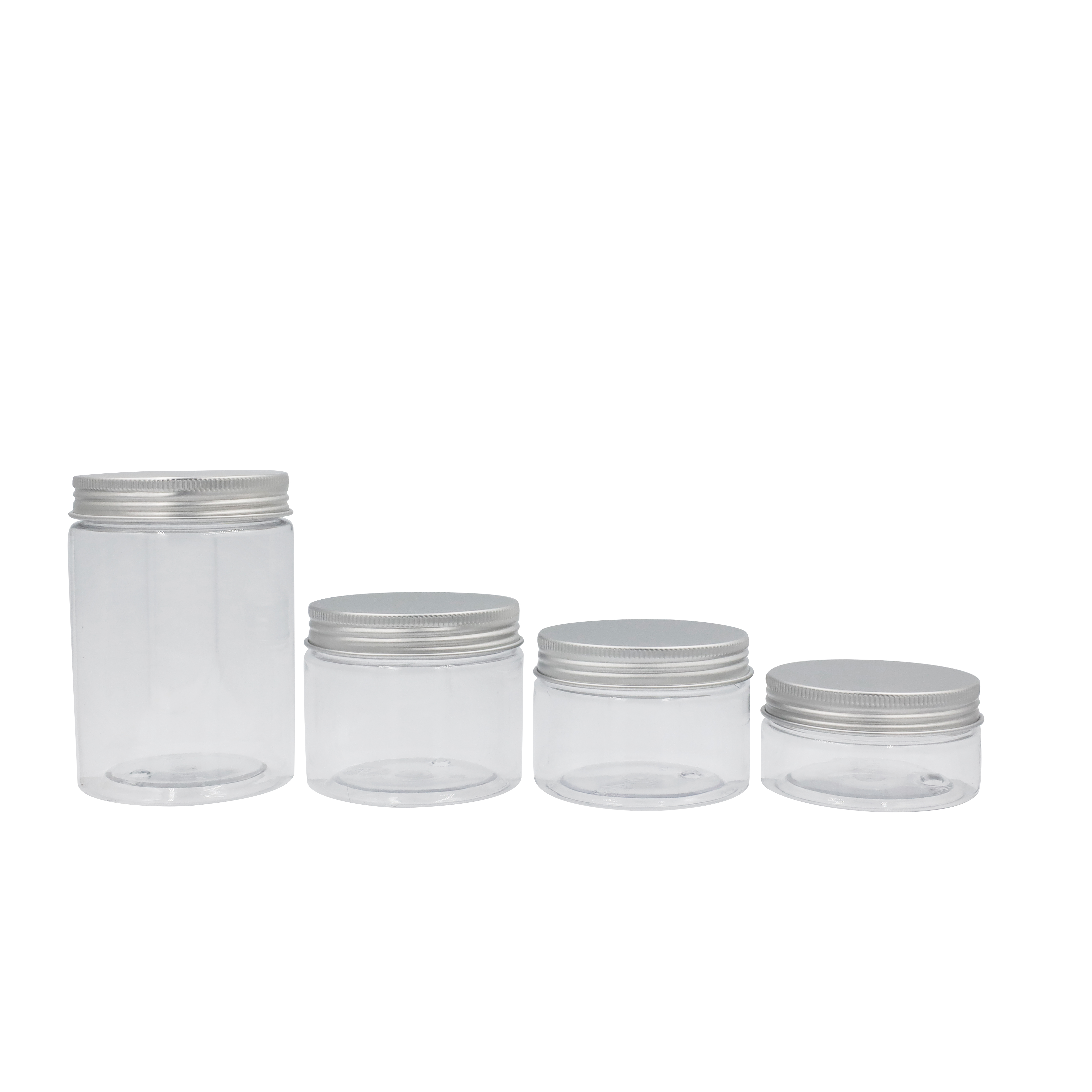 50ml 80ml 100ml 120ml 150ml 200ml 250ml Skin Care Cosmetic Round PET Plastic Jars Containers 
