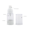 Manufacture Custom Cosmetic Packaging Wholesale 15ml 30ml White Plastic Airless Spray Bottle 50ml
