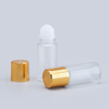 30ml 50ml Cylinder Roll on Deodorant Essential Oil Clear Transparent Perfume Glass Roll on Roller Bottle