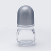 Eco-friendly private label essential oil antiperspirant small capacity 50ml container pink screw lid ball diameter 35.2mm height 109mm empty clear glass roll on bottle