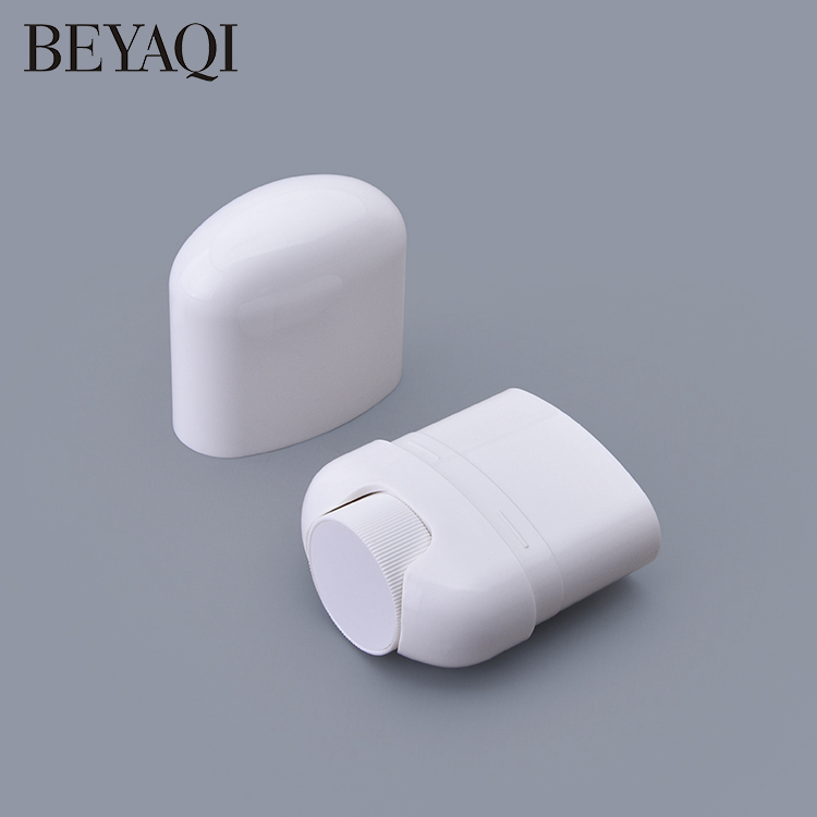 Empty 15g ABS Black White Plastic Flat Oval Deodorant Solid Perfume Stick Roll On Bottle Gel Deodorant Bottle Tube