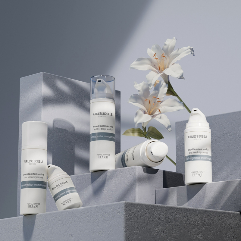 Eye Cream Lotion Skin Care Airless Pump Bottle Portable Refillable 15ml 30ml 50ml Twist Plastic Lotion Bottle Customized Color