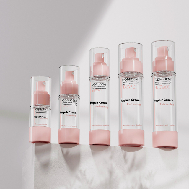 Custom ABS 15ml 30ml 50ml Empty Skincare Lotion Plastic Package Face Eye Airless Bottle With Airless Pump