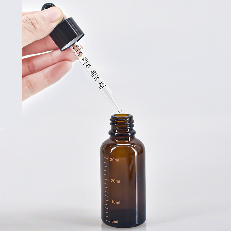 Professional Vendor 5ml-100ml Eye Drop Amber Glass Aromatherapy Liquid Refillable Dropper Bottles 