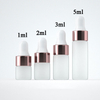 Cosmetic Packaging White 2ml 3ml 5ml Frosted Empty Essential Oil Vials Perfume Glass Dropper Bottles 