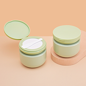 Luxury Cosmetics Skin Care 250g Makeup Remover Jar Plastic Bottle Bowl Shape Container for Cream Body Butter With Plastic Spoon
