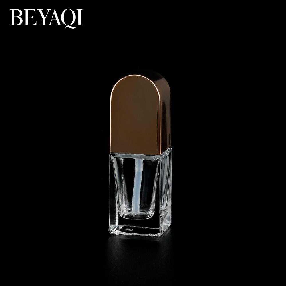 Custom Logo Luxury 15ml 20ml 30ml 40ml Empty Square Clear Transparent Frosted Foundation Glass Lotion Bottle