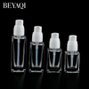 Custom Logo Luxury 15ml 20ml 30ml 40ml Empty Square Clear Transparent Frosted Foundation Glass Lotion Bottle