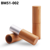 Empty wooden bamboo empty silver bamboo container lip gloss tube bamboo lip balm tube