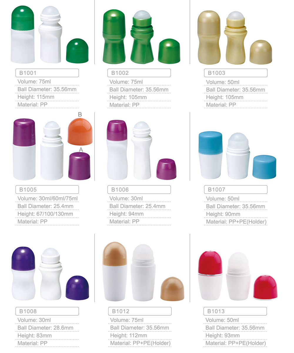 Plastic roll on bottle