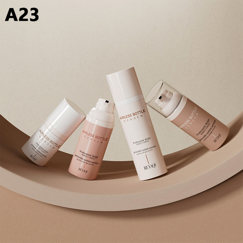 Airless 30ml 50ml 75ml PP PE Round Press Vacuum Bottles Cosmetic Packaging