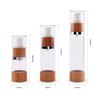 Wholesale Luxury Packaging Bamboo Bottle 15ml 30ml 50ml Cosmetic Airless Pump Bottle