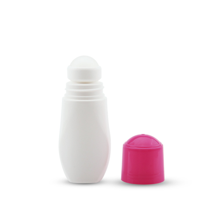 50ml Skin Care Wholesale Custom Empty Plastic Deodorant Roll on Bottle with Roller Ball